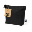 Nécessaire en coton noir fairtrade à offrir