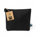 Nécessaire en coton noir fairtrade à offrir