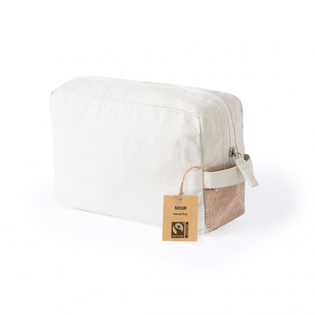 Nécessaire en coton 100% Fairtrade avec des détails en jute