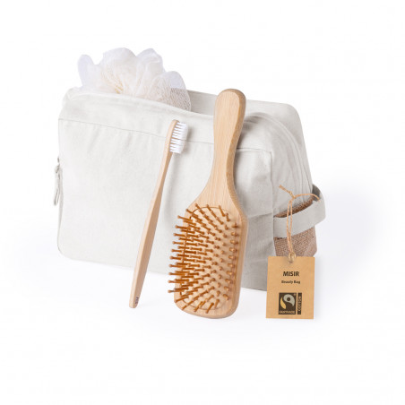 Nécessaire en coton 100% Fairtrade avec des détails en jute