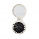 Miroir avec brosse pliable en paille de blé à offrir
