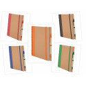 Cahier A5 avec stylo en carton recyclé