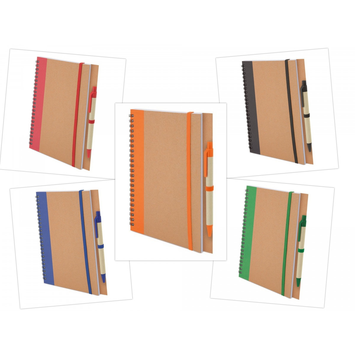 Cahier A5 avec stylo en carton recyclé