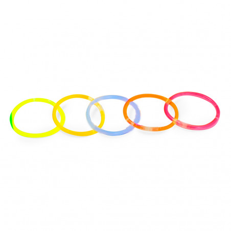 Bracelets fluorescents de néon de différentes couleurs pour les fêtes et animations