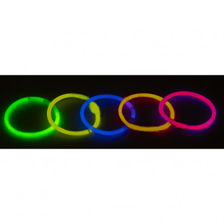 Bracelets fluorescents de néon de différentes couleurs pour les fêtes et animations