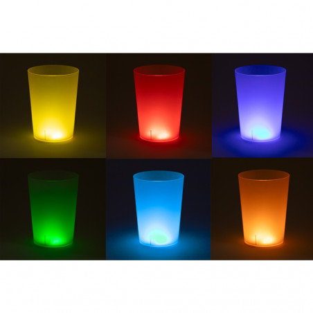 Sous-verre adhésif avec 6 lumières LED pour éclairer les boissons