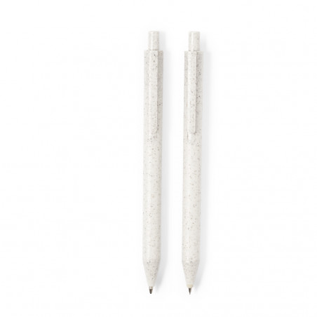 Stylo d'écriture écologique et porte-mine fabriqués avec de la canne de blé
