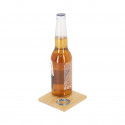 Sous-verre ouvre-bouteille en bois
