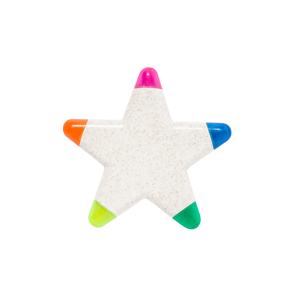 Marqueur fluorescent avec plusieurs couleurs en forme d'étoile