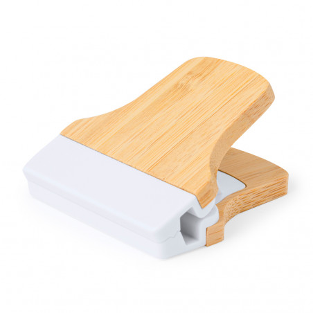 Pince porte-notes en bambou avec aimant
