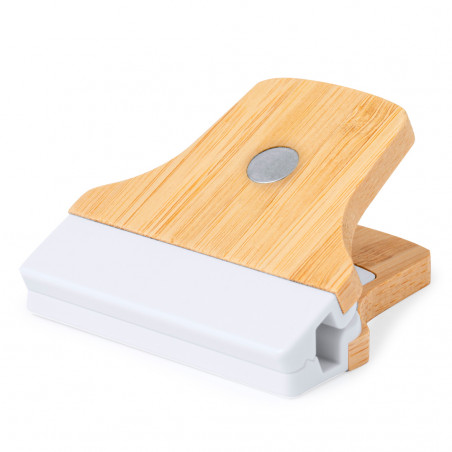 Pince porte-notes en bambou avec aimant
