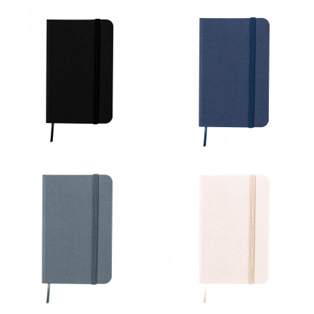 Bloc-notes 100 feuilles couvertures rigides avec élastique à offrir