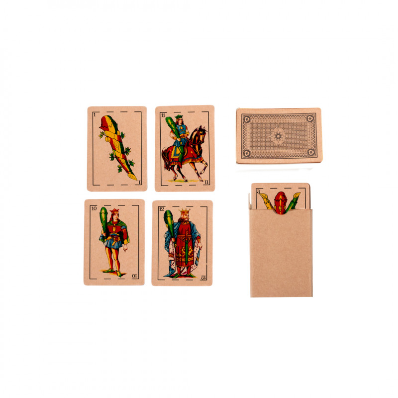 Jeu de cartes espagnol en finition kraft 50 cartes