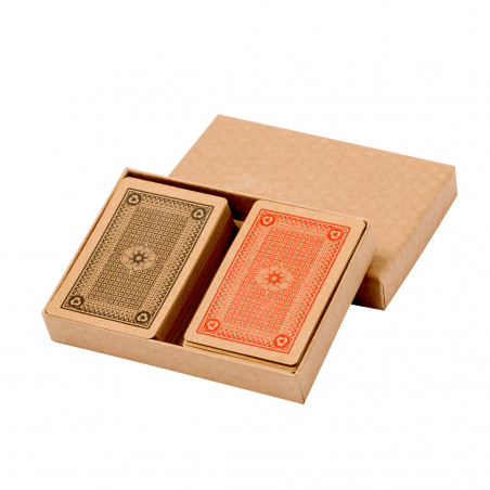 Jeux de cartes espagnoles et françaises en boîte à offrir