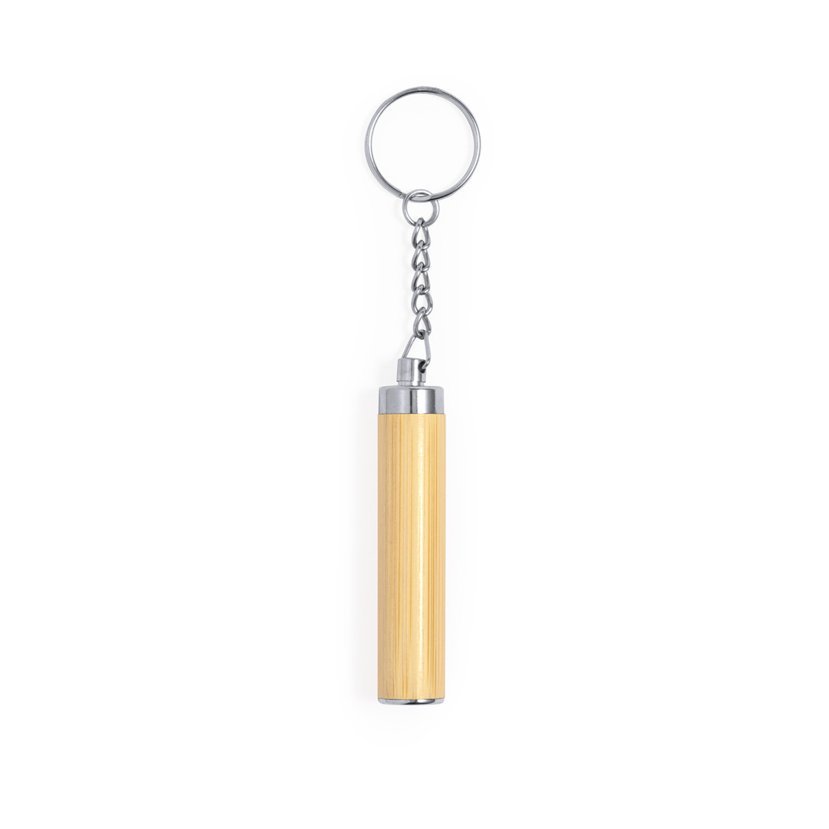 Porte-clé lampe LED en bambou à offrir