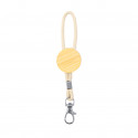 Porte-clés en bambou avec cordon en coton
