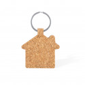 Porte-clés en liège naturel en forme de maison à offrir