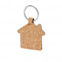 Porte-clés en liège naturel en forme de maison à offrir