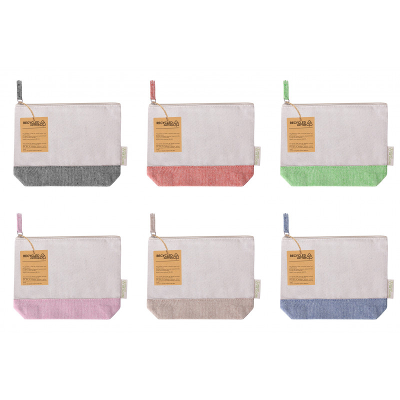 Nécessaire en coton recyclé avec une base de couleurs au choix pour offrir