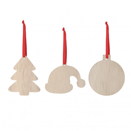 Ornement en bois en forme de sapin de Noël