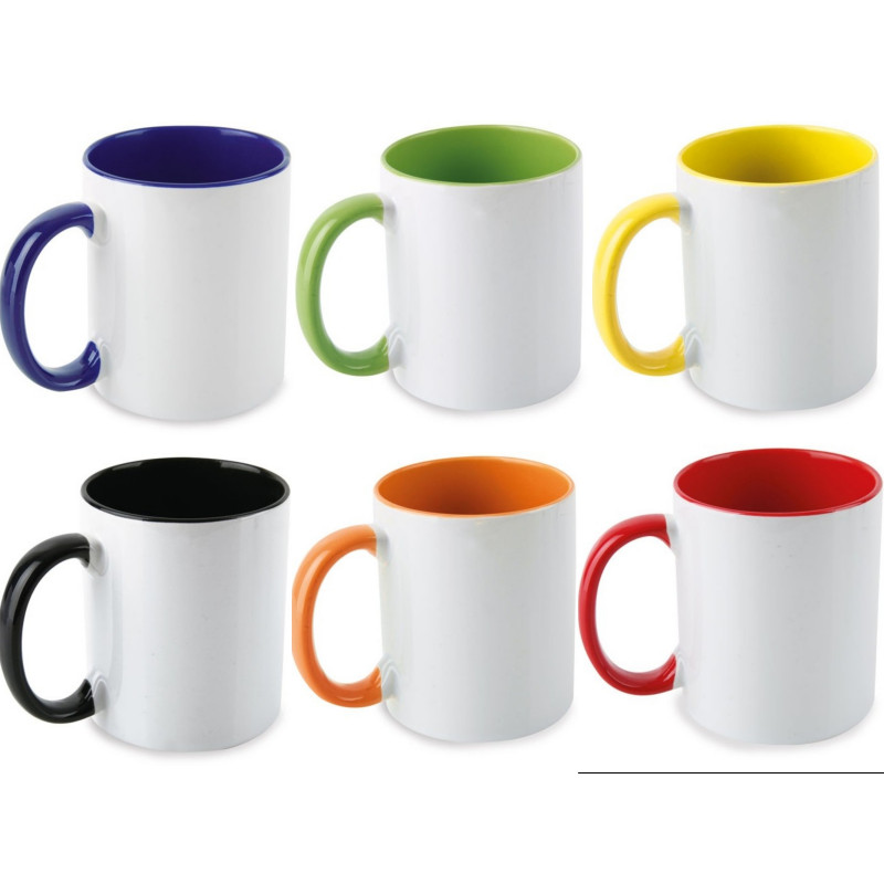 Tasse avec intérieur coloré pour sublimation