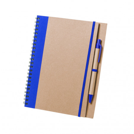 Carnet écologique avec stylo Design bicolore et anneaux