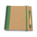 Carnet écologique avec stylo Design bicolore et anneaux