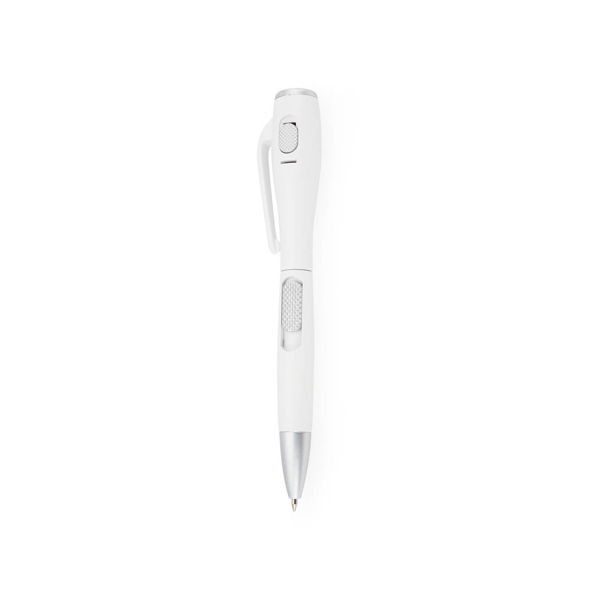 Stylo avec lampe de poche blanche