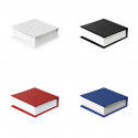 Porte-notes de bureau avec feuilles blanches et notes autocollantes colorées