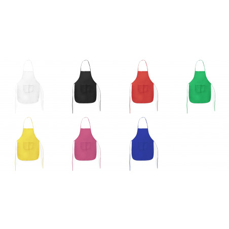 Tablier en Non-Tissé avec Poche Variété de Couleurs
