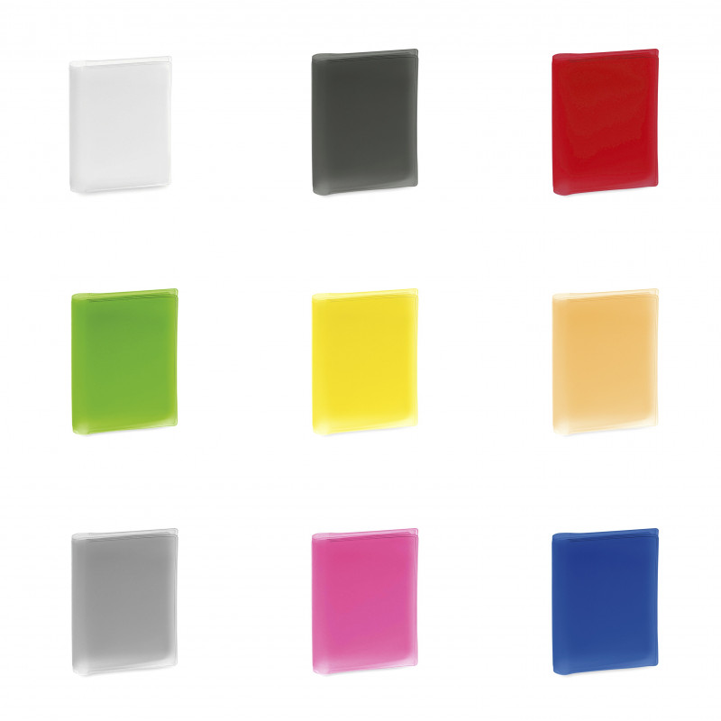 Porte-cartes en PVC de couleurs variées avec 6 compartiments