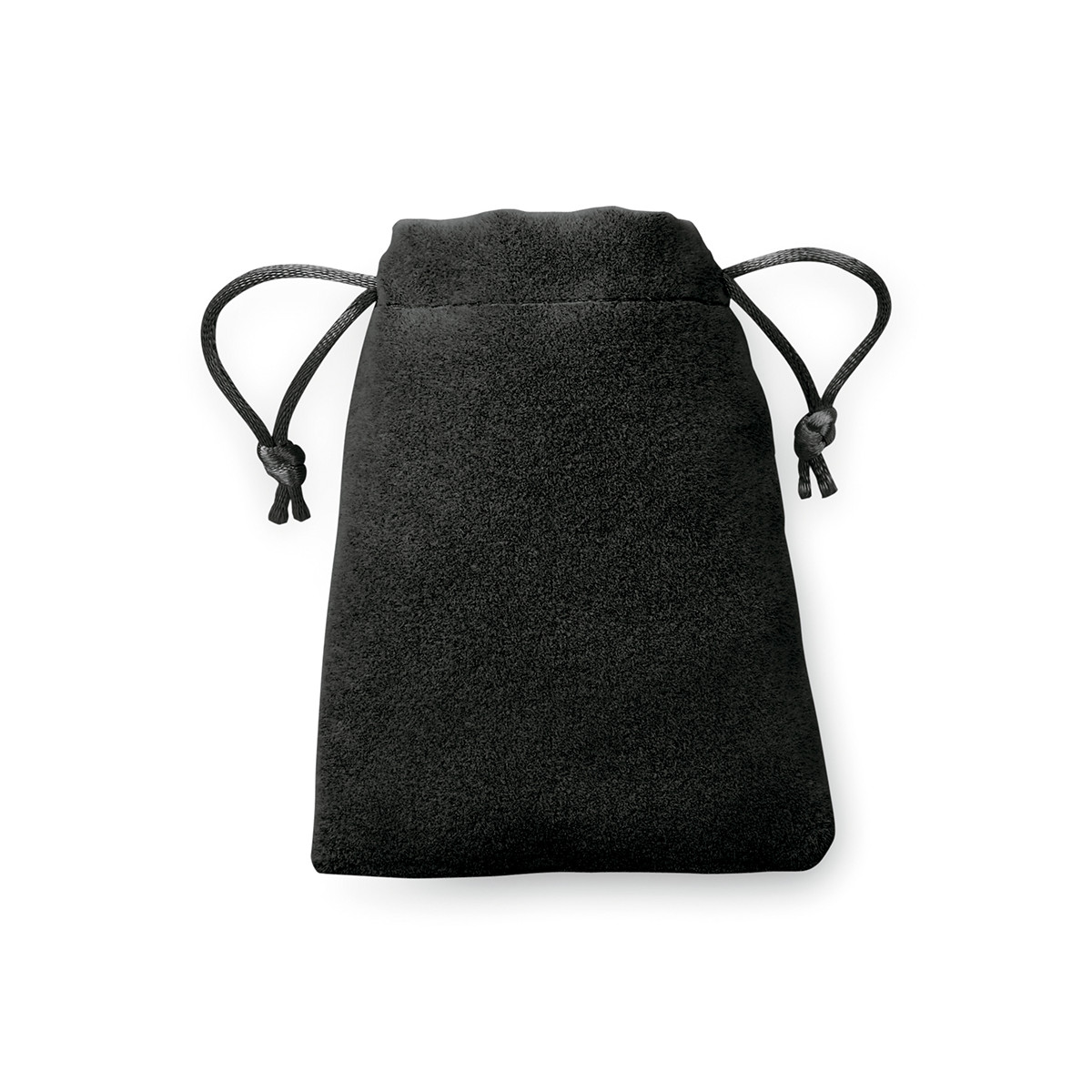 Sac en suédine de couleur noire avec cordon