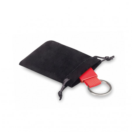 Sac en suédine de couleur noire avec cordon