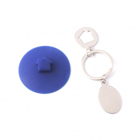 Porte-clés avec pièce et ventouse
