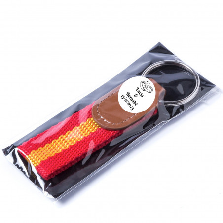 Porte-clés avec autocollant de mariage alliances personnalisable 2 cm pour détails de mariage