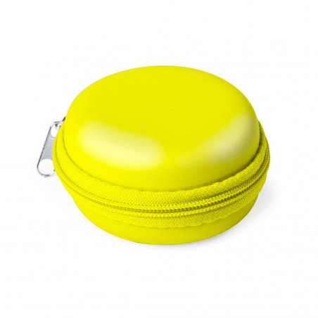 Porte-monnaie pour enfants jaune personnalisé avec autocollant pour détail de baptême