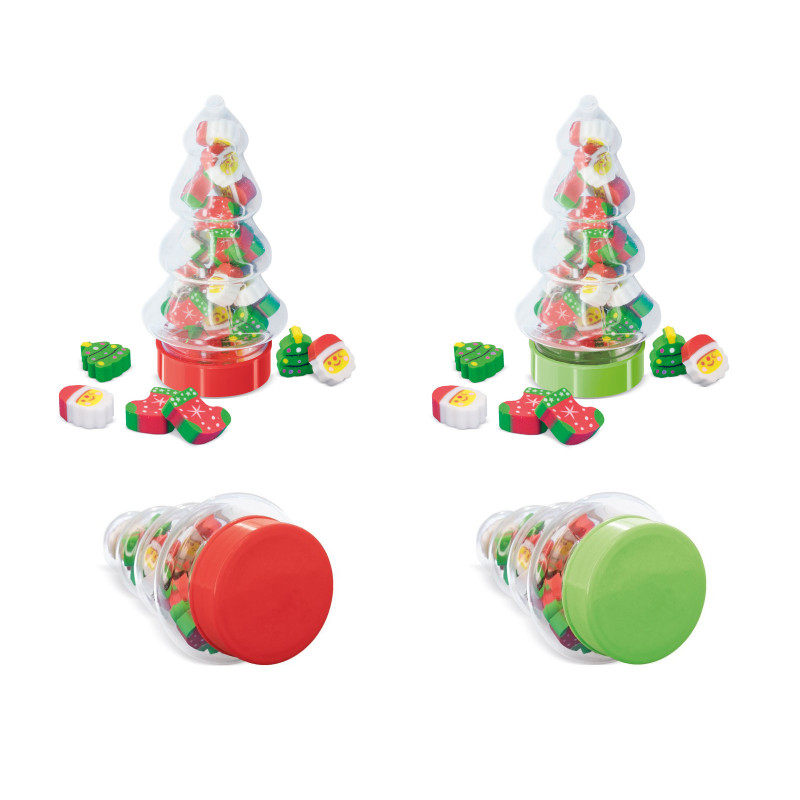 Ensemble de gommes en forme de sapin de Noël Ensemble de gommes en forme de sapin de Noël