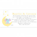 Invitation pour baptême design éléphant avec enveloppe blanche
