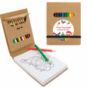 Cahier de coloriage avec feuilles et couleurs personnalisées pour des détails de Noël