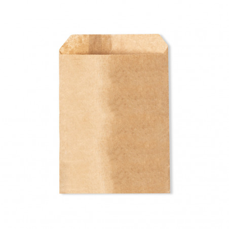 Tapis photo jaune dans une enveloppe en papier kraft personnalisée avec un autocollant de bébé pour des souvenirs de baptême.