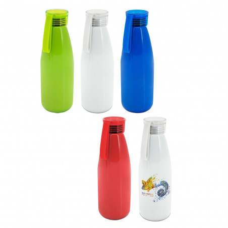Bidon en aluminium avec couvercle en silicone pour sublimation