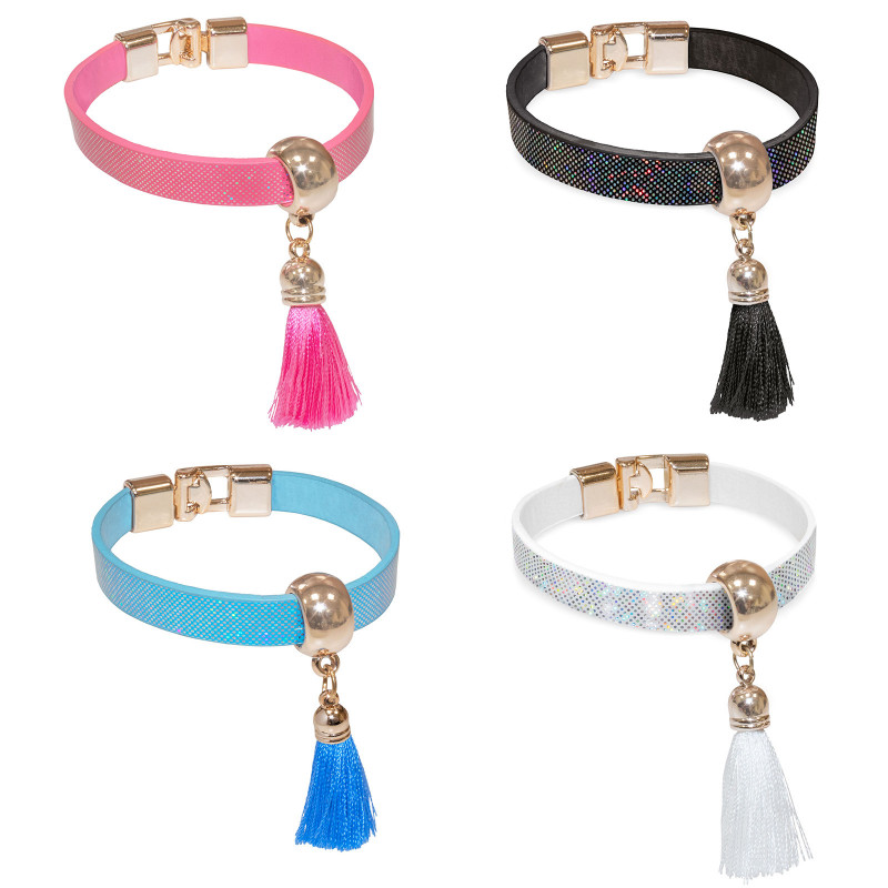 Bracelets en polyuréthane avec pompon Détails élégants pour invités d'événements