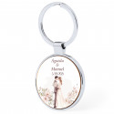 Porte-clés métallique avec adhésif mariés personnalisable pour les détails de mariage