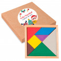 Puzzle en bois dans une boîte avec autocollant de Noël personnalisable pour les détails