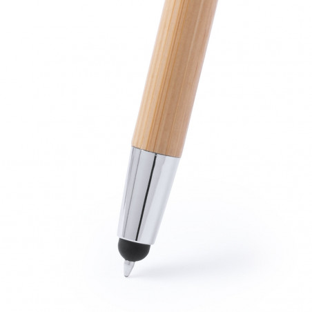 Étui avec stylo et porte-mine en bambou personnalisé avec autocollant mariés pour détail de mariage