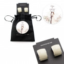 Boucles d'oreilles en alliage de zinc plaqué avec sachet personnalisé pour un détail de mariage
