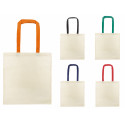 Sac en coton avec une anse colorée