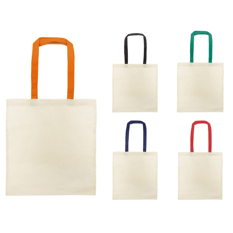 Sac en coton avec une anse colorée