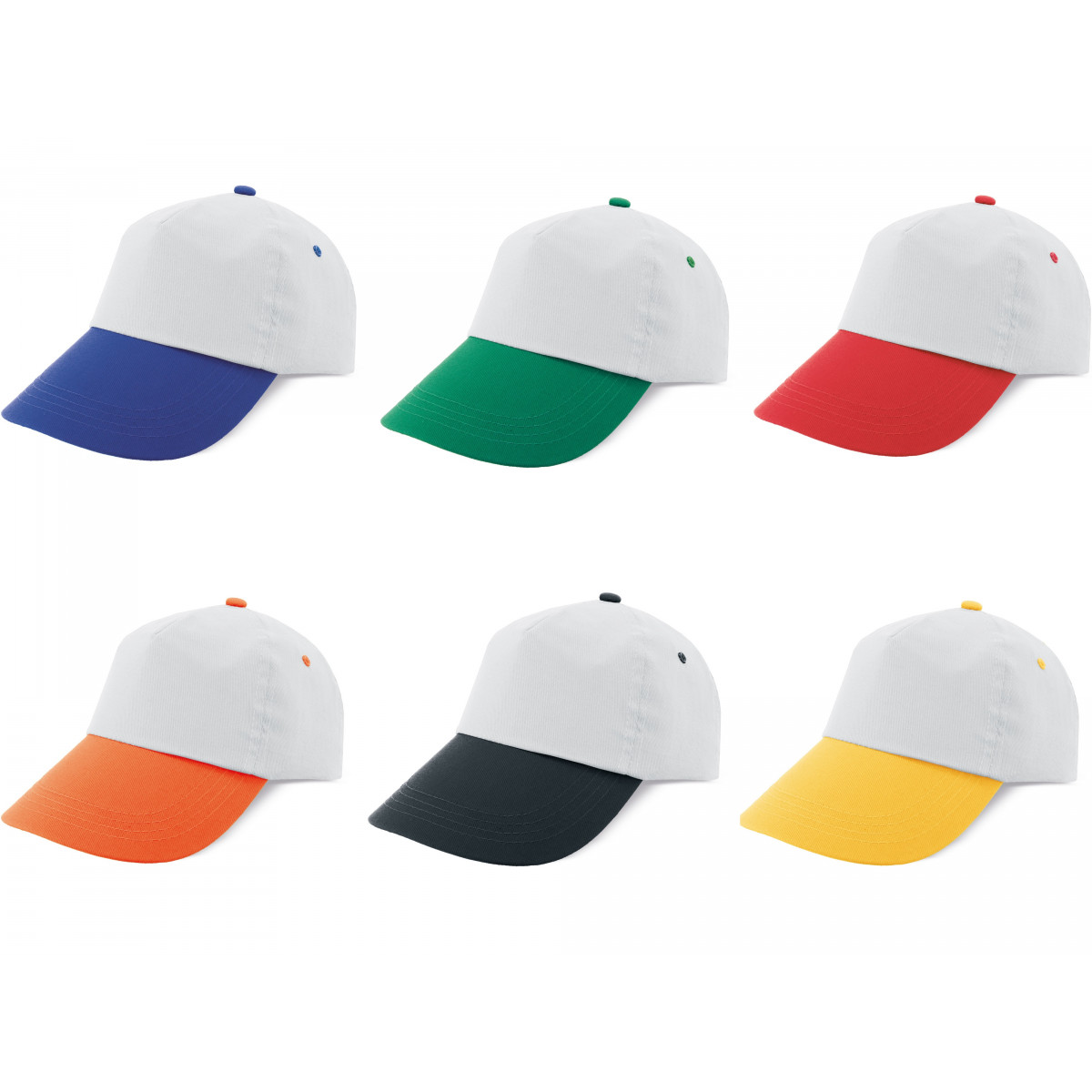 Casquette velcro bicolore