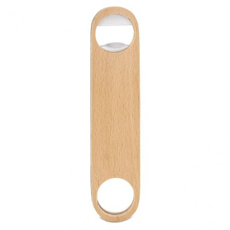 Ouvre-bouteille en bois personnalisé avec adhésif floral